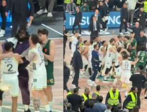 Fenerbahçe Beko, Panathinaikos’u devirdi, ortalık karıştı! Oyuncular birbirine girdi